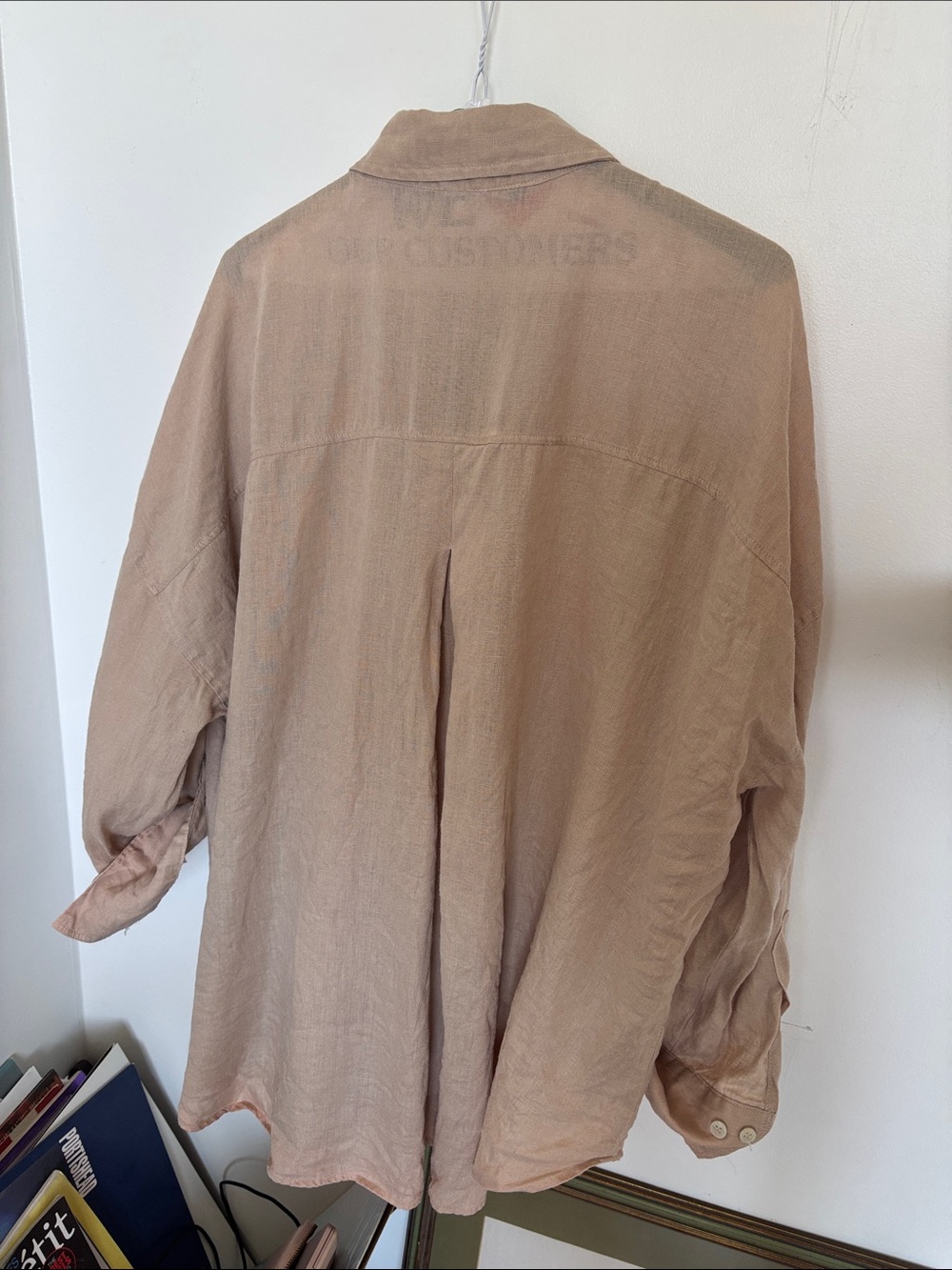 Zara Tan Button-Down Shirt - Picture 3 of 5